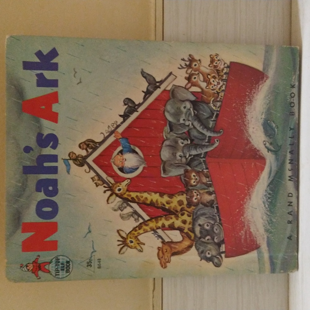 Vintage RARE 1953 Tip Top Elf Book Noah's Ark 29c Cover Price #8648 Rand McNally